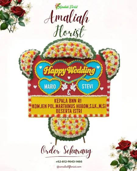 Papan Bunga Pernikahan Malebo